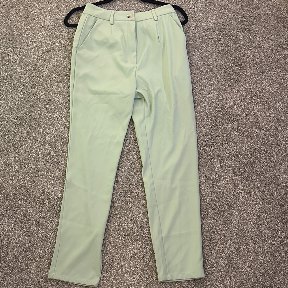 Tailored Mint Green Women's Trousers